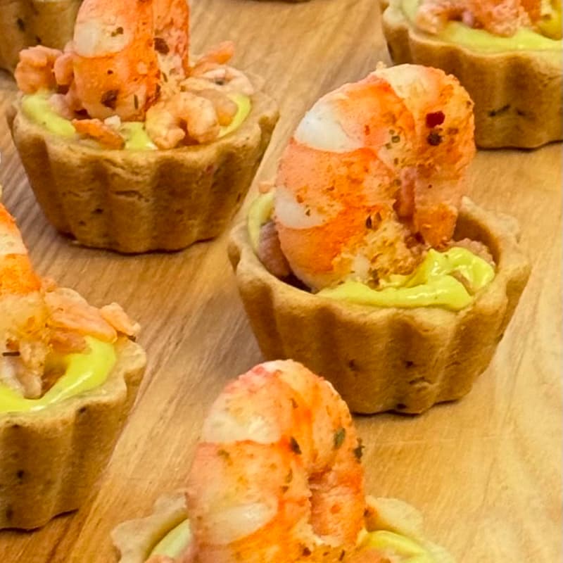 Kateryna Catering Fingerfood – Tartelettes mit Garnele, Krabben und Avocadocreme